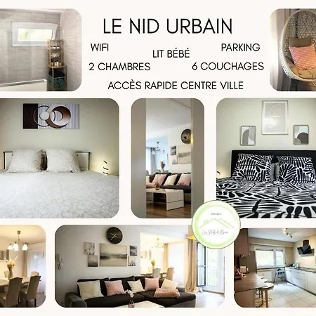 Le Nid Urbain 2 Bedrooms Parking Wi-fi Balcony * Strasbourg